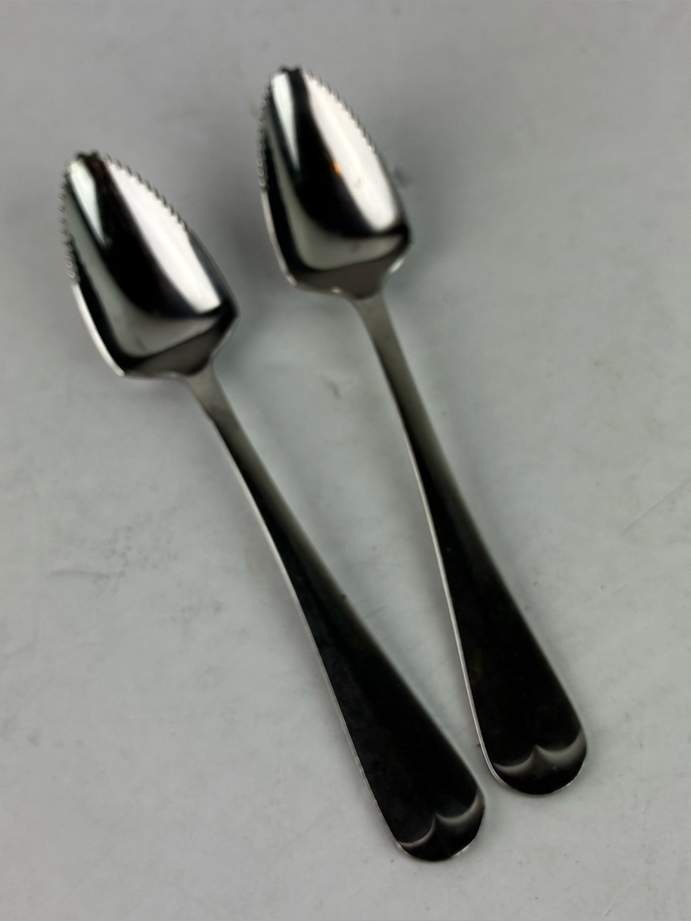 Hoan Vintage 1970’s Grapefruit Serrated Edge  Spoons Set of 2